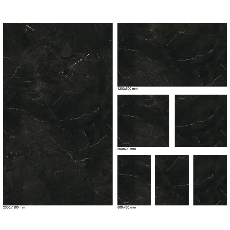 PR1790 Vinilo precortado efecto mármol negro