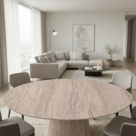 Vinilo de revestimiento para mesa efecto piedra MK15 Cream Concrete