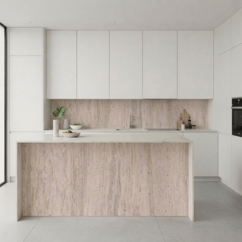 Vinilo de revestimiento para encimera y muebles de cocina efecto piedra MK14 Mat Ash Black Marble