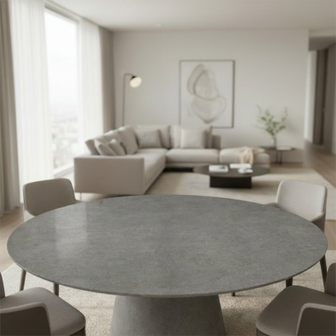 Vinilo de revestimiento para mesa efecto hormigón NE24 Light Grey Concrete Plaster