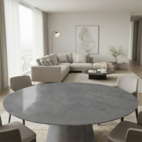 Vinilo de revestimiento para mesa efecto hormigón NE26 Dark Grey Concrete Plaster