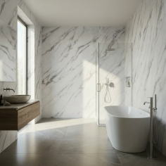 Vinilo de Revestimiento efecto mármol NE31 Mat White Marble 2