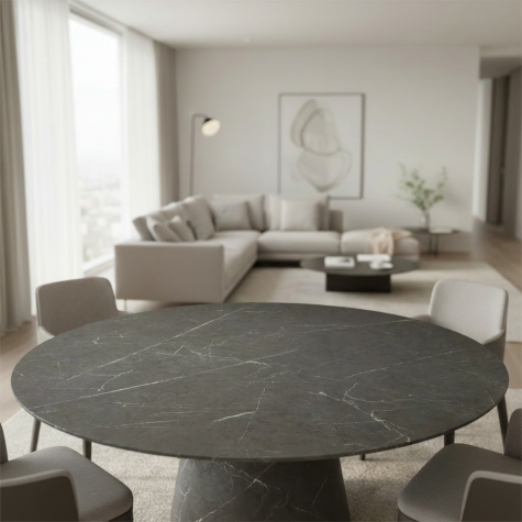 Vinilo de revestimiento para mesa efecto mármol NF98 Structured marble dark