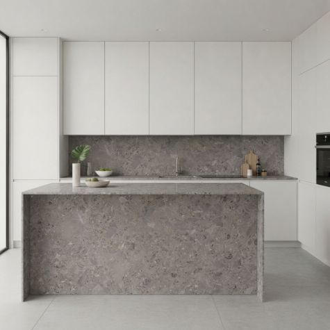 Vinilo de revestimiento para encimera y muebles de cocina efecto mármol NF99 Natural Marble Grey