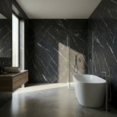 Vinilo de Revestimiento U50 Ash Black Marble 2