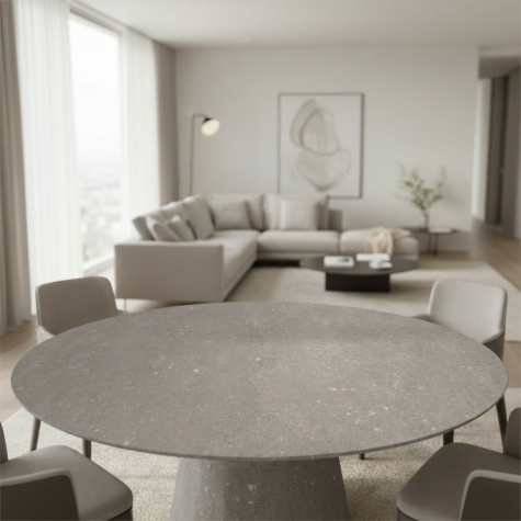 Vinilo de revestimiento para mesa efecto piedra NH40 Terrazzo Grey