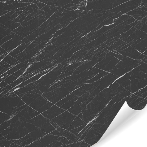 Vinilo de Revestimiento efecto mármol MK14 Mat Ash Black Marble